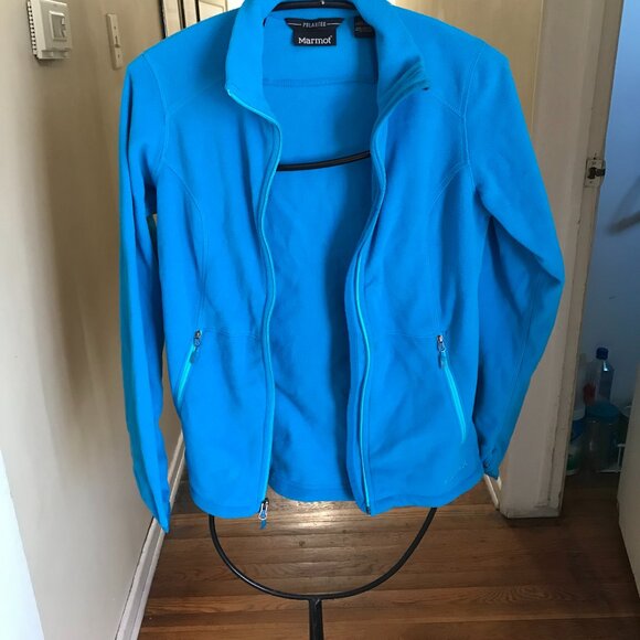 MARMOT POLARTEC FLEECE WOMEN JACKET SZ S/P AQUA MARINE COLOR - Picture 1 of 6